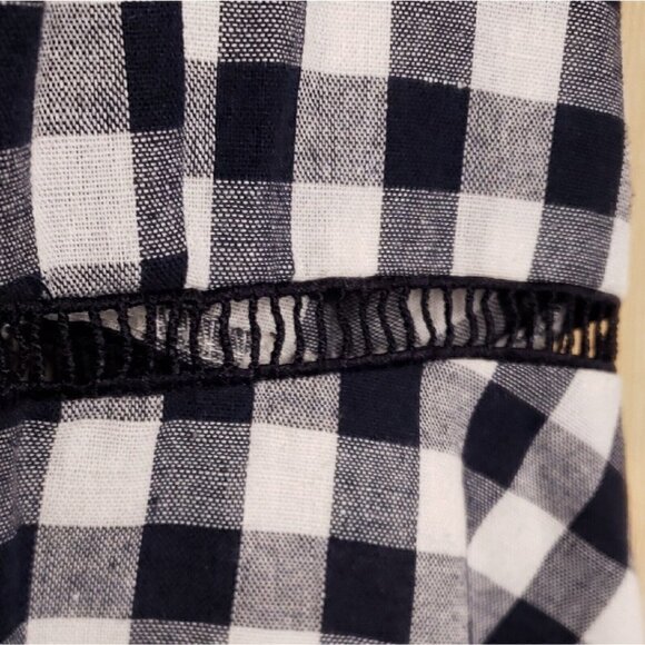 J By Joa Blue White Check Strappy Dress Medium - Picture 6 of 9